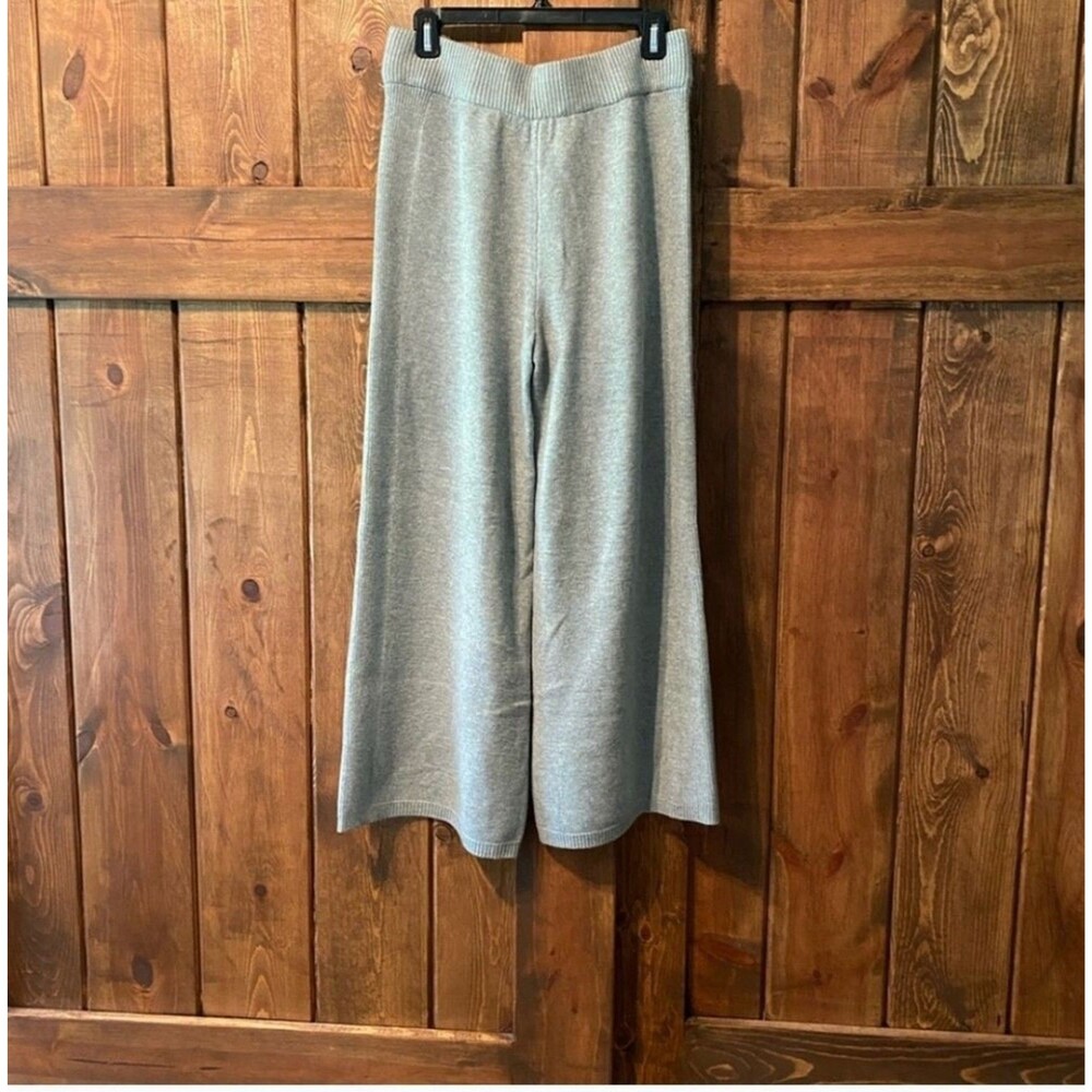 a new day teal knit sweater pants wide leg